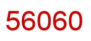Number 56060 red image