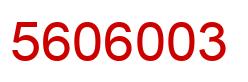 Number 5606003 red image