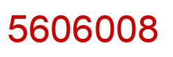 Number 5606008 red image