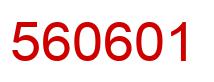 Número 560601 imagen rojo