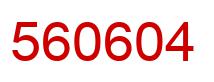 Número 560604 imagen rojo