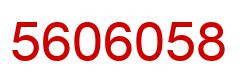 Número 5606058 imagen rojo