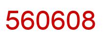 Number 560608 red image