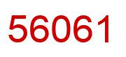 Number 56061 red image