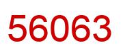 Number 56063 red image