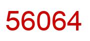 Number 56064 red image