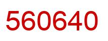 Number 560640 red image