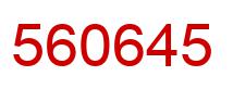 Number 560645 red image
