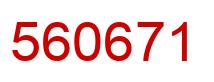 Number 560671 red image