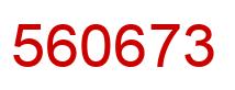 Number 560673 red image