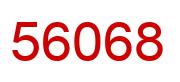 Number 56068 red image