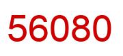 Number 56080 red image