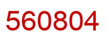 Número 560804 imagen rojo