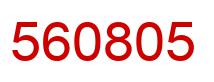 Number 560805 red image