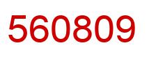 Number 560809 red image