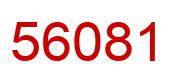 Number 56081 red image