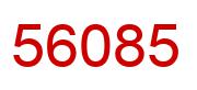 Number 56085 red image