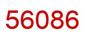 Number 56086 red image