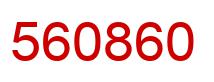 Number 560860 red image
