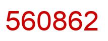Número 560862 imagen rojo