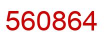 Número 560864 imagen rojo