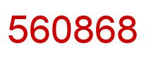 Número 560868 imagen rojo