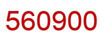 Número 560900 imagen rojo
