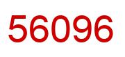Number 56096 red image