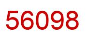 Number 56098 red image