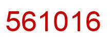 Number 561016 red image