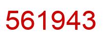 Number 561943 red image