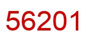 Number 56201 red image