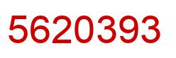 Number 5620393 red image