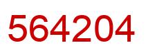 Número 564204 imagen rojo