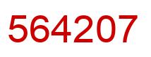 Número 564207 imagen rojo