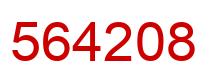 Número 564208 imagen rojo