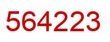 Número 564223 imagen rojo