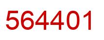 Number 564401 red image