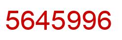 Number 5645996 red image
