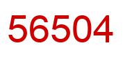 Number 56504 red image