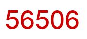 Number 56506 red image