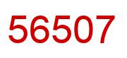 Number 56507 red image