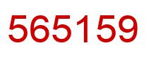 Number 565159 red image