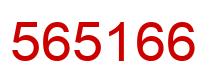 Number 565166 red image