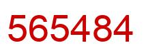 Number 565484 red image