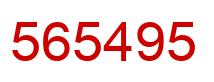 Number 565495 red image