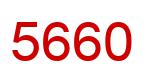 Number 5660 red image