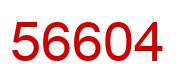 Number 56604 red image