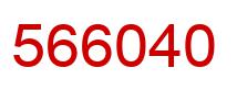 Number 566040 red image