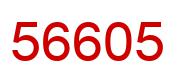 Number 56605 red image
